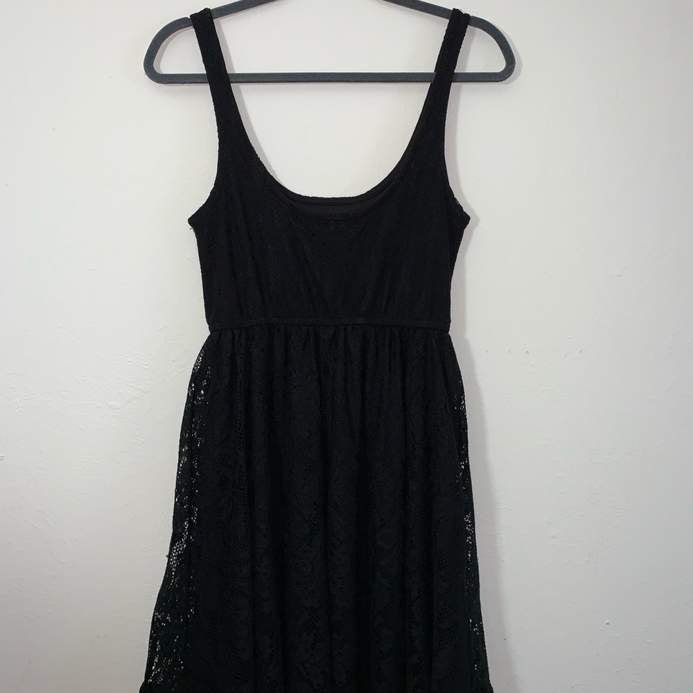 Black Lace Party Dress w/ Slip - Picture 3 of 6